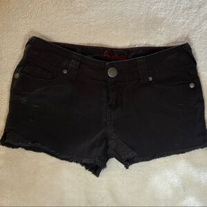 Amethyst Jeans Black Distressed Jean Shorts